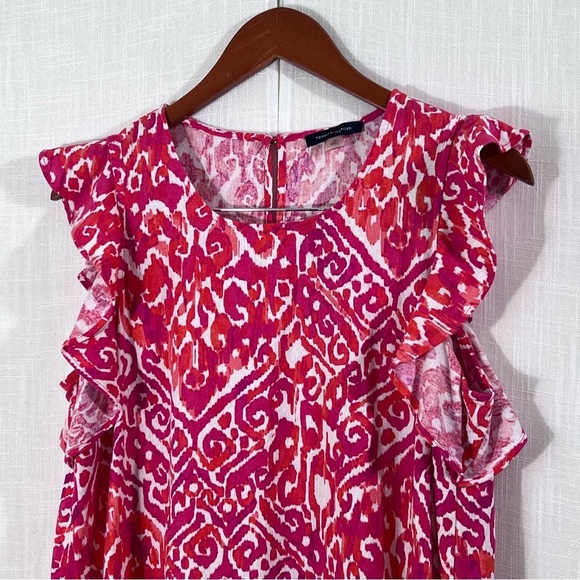 Tommy Hilfiger Ruffle Hem Mini Shift Dress Size 10 - Picture 7 of 16